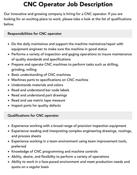 vacancy cnc machine operator|cnc setter operator job description.